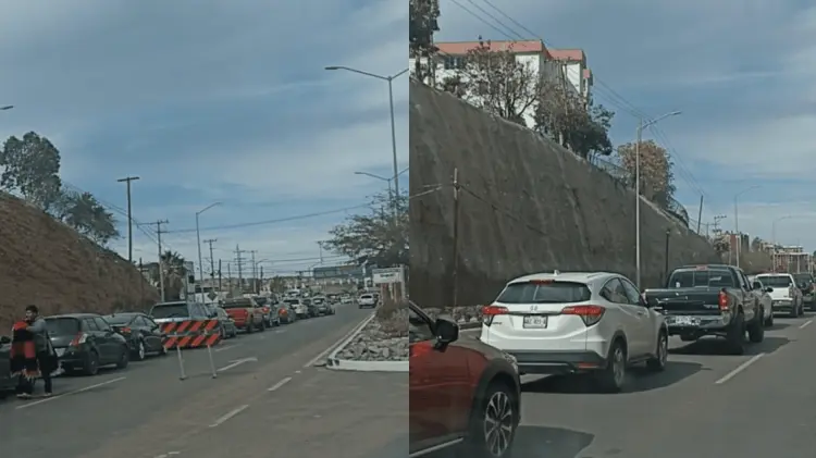 Desde el viernes se nota larga espera en Nogales. (Foto: Especial/EXPRESO)