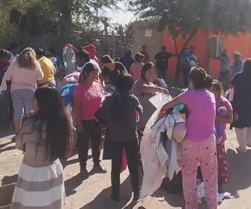 Apoyan con ropa y comida a decenas de familias en Las Palmitas