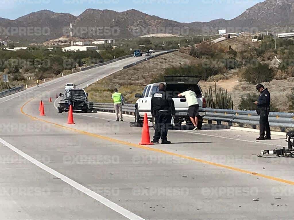 Aparatoso choque en el libramiento Hermosillo-Guaymas deja un lesionado