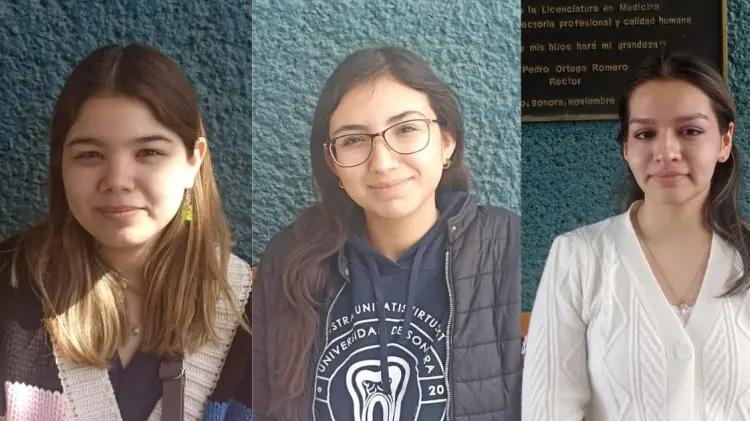 Fotos: Bárbara Manzanarez, Ana Karina García y Alejandra Ureña, estudiantes de Medicina en la Unison (Denice López / EXPRESO).