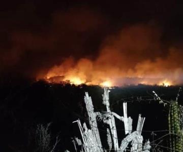 Piden ayuda por incendio forestal en municipio de Quiriego