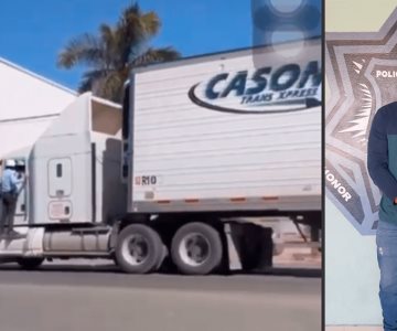 Detienen a conductor de tráiler que se hizo viral en Obregón