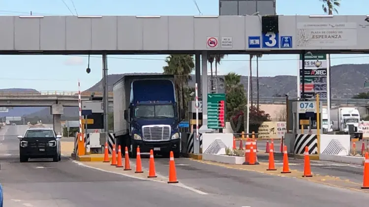 Caseta de cobro en Esperanza, Cajeme. (Foto: Especial/EXPRESO).