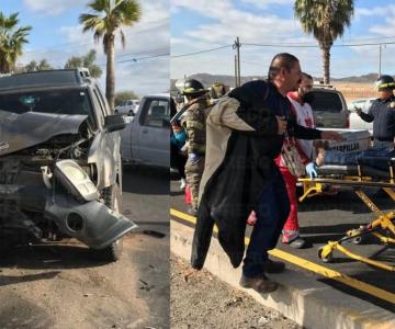 Mujer de la tercera edad queda herida por choque al norte de Hermosillo