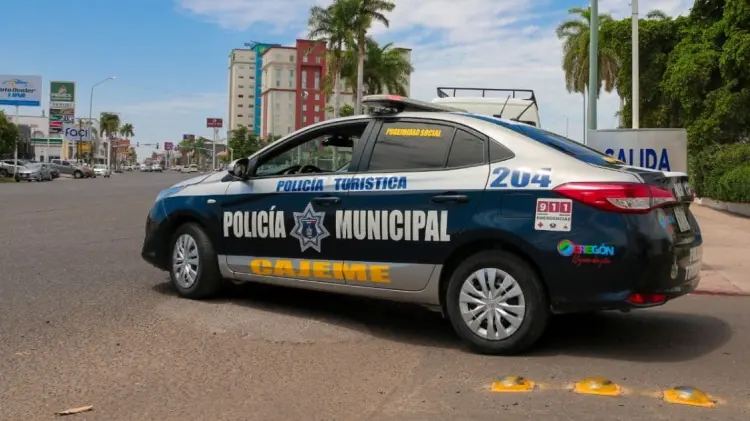Patrulla Municipal en calles de Cajeme. (Foto: Ana Camargo / EXPRESO)