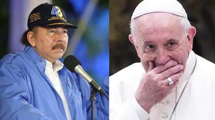 Daniel Ortega, Presidente de Nicaragua y papa Francisco. (Fotos: tomadas de redes / EXPRESO)