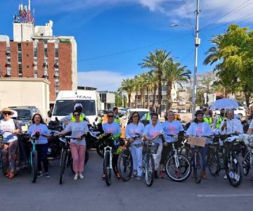 Colectivo de mujeres organizó la rodada Por la paz de las vialidades