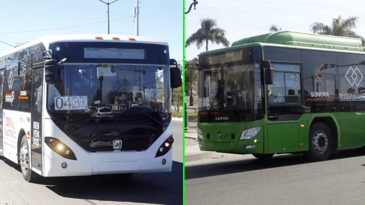 Las unidades eléctricas y de gas se pueden ver circular en Hermosillo. (Foto: Jesús Ballesteros)