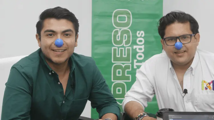 Pedro Alvízar Moreno e Ignacio Miranda León. (Foto: Jesús Ballesteros / EXPRESO)