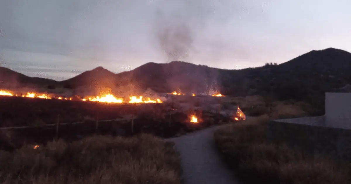 Rayo provocó incendio en predio con maleza seca en Cuarta Zona Militar