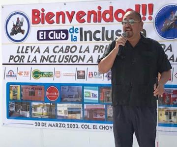 Celebran Rodada por la Inclusión a la Discapacidad en colonia Choyal