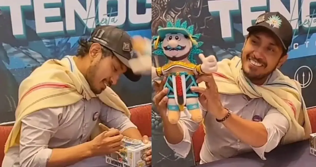 Tenoch Huerta recibe su primer Simi personalizado en la Mole Convention