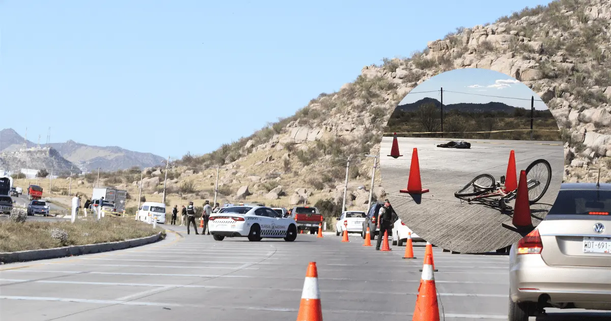 Identifican a ciclista fallecido tras ser arrollado en la salida a Guaymas