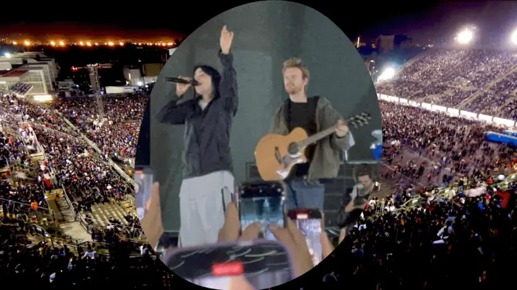 Billie salió a ofrecer algunas canciones en acústico ante la cancelación. (Foto: Tomadas de redes)