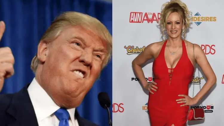 Donald Trump y la actriz Stephanie Clifford (Stormy Daniels). (Foto: Especial/EXPRESO)