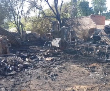 Se incendia carpintería en ejido La Victoria; registran pérdidas totales