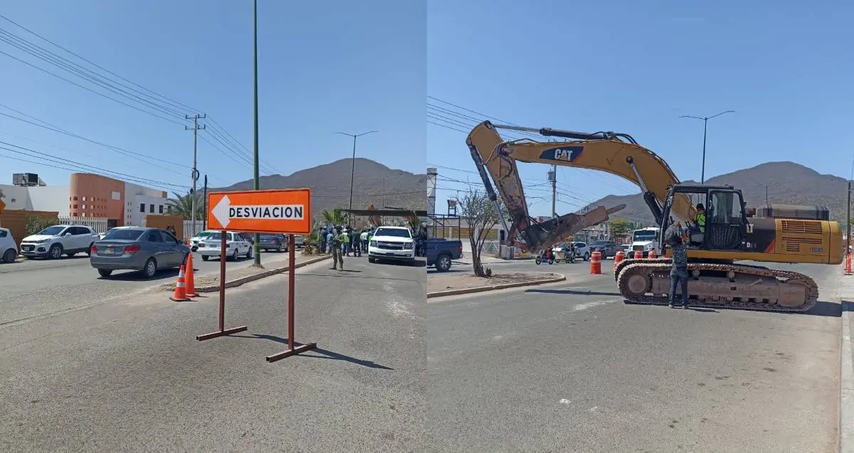 Hoy inició la rehabilitación del bulevar Diana Laura Riojas en Guaymas