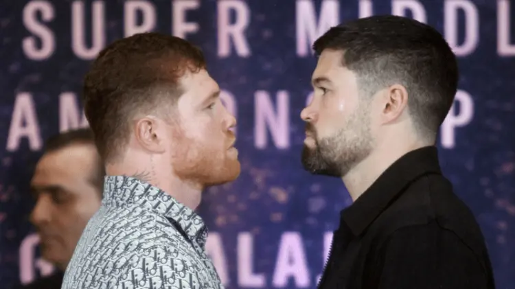 El Canelo vs John Ryder. (Foto: Redes / EXPRESO)
