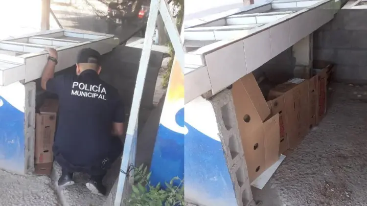 Los menores dormían bajo la barra de una taquería (Foto: Especial/EXPRESO)