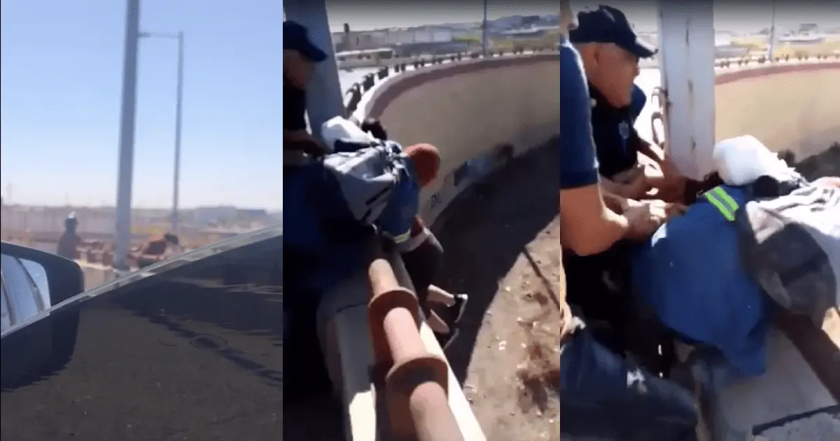 Salvan a joven que intentaba lanzarse desde puente en Cajeme