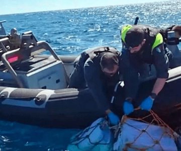 Encuentran dos toneladas de cocaína flotando en mar de Sicilia