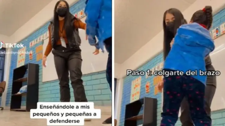 Maestra viral: enseña a alumnos cómo evitar un secuestro