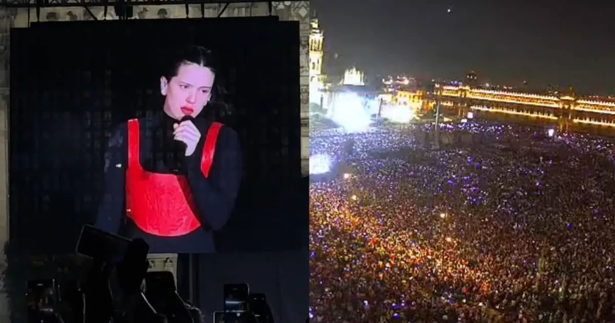 Rosalía canta La Llorona ante miles de mexicanos en el Zócalo