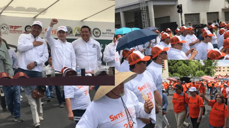 Marchan para el Día del Trabajo. (Foto: Jesús Ballesteros / EXPRESO)