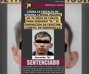 Sentencian a 70 años a Gerardo N, feminicida de Cristina Lizbeth