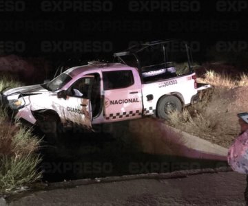 Al menos cuatro elementos de la Guardia Nacional heridos en accidente