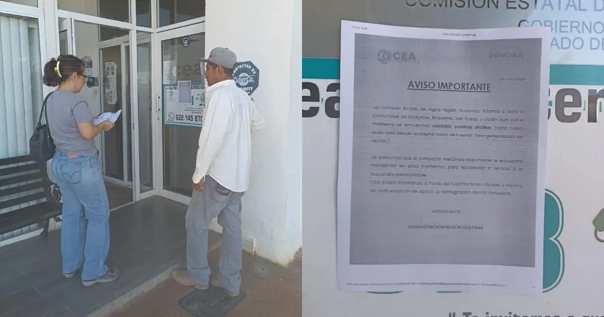 Guaymenses se quedan sin pagar recibo del agua por fallas de internet
