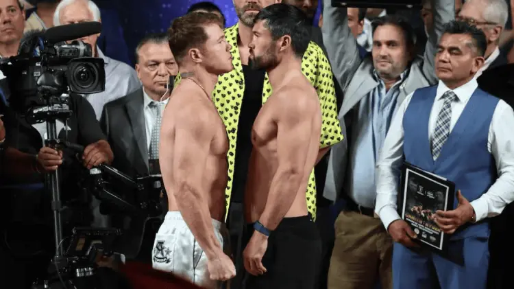Canelo y Ryder cumplieron con las 168 libras. (Foto: Especial/EXPRESO)