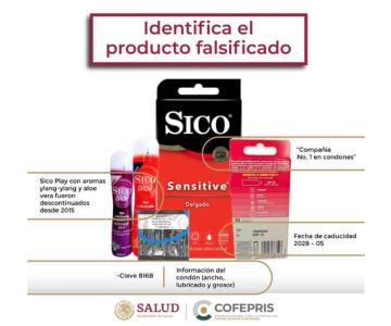 Cofepris emite alerta sobre condones y lubricantes falsificados