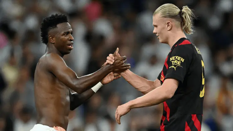 Vinícius Jr. y Erling Haaland. (Foto: Cortesía)