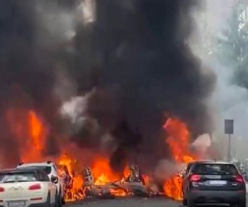 Explota furgoneta con bombonas de oxígeno en Milán