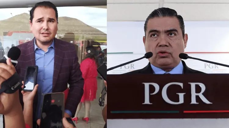Gustavo Salas (der.) candidato a Fiscal de Sonora, informó Adolfo Salazar (izq.) (Foto: EXPRESO)