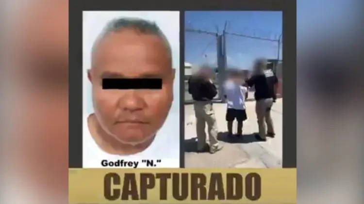 Godfrey N. cuenta con Ficha Roja de Interpol. (Foto: Cortesía de Fiscalía de Sonora)