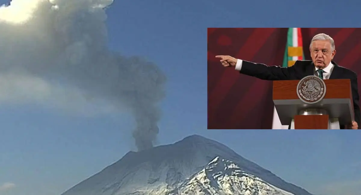 López Obrador pide a aerolíneas no culpar al Popocatépetl