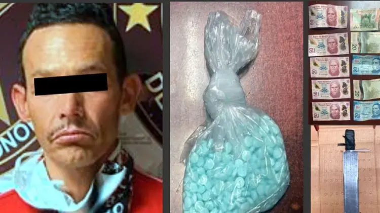 Jesús Antonio fue detenido y se le aseguraron drogas, dinero y más. (Foto: Especial/EXPRESO)