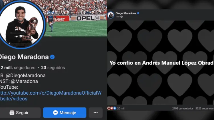 La cuenta de Facebook de Maradona fue hackeada. (Foto: Especial/EXPRESO)