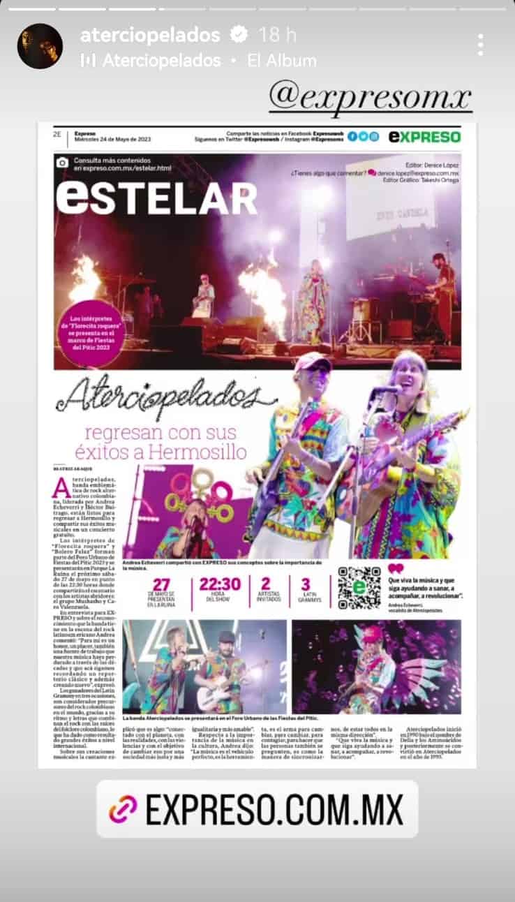 Aterciopelados regresan con sus éxitos a Hermosillo