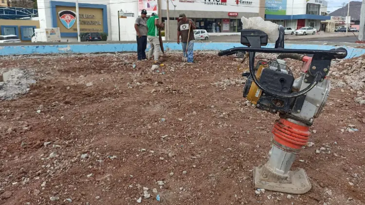 Inician trabajos de rehabilitación de Obelisco en Guaymas (Foto:Claudia Alejandri/EXPRESO)