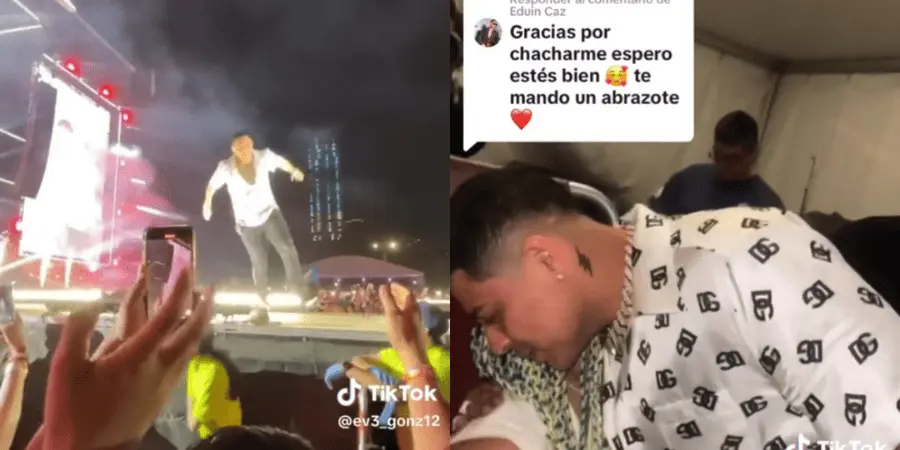 Fan que quiso atrapar a Eduin Caz salió lastimada