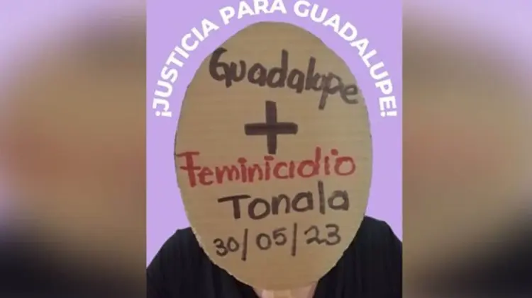 Colectivos contra la violencia a la mujer exigen justicia para Guadalupe N. (Tomada de redes)