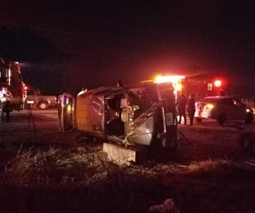 Volcadura en la Navojoa-Etchojoa deja a dos mujeres lesionadas
