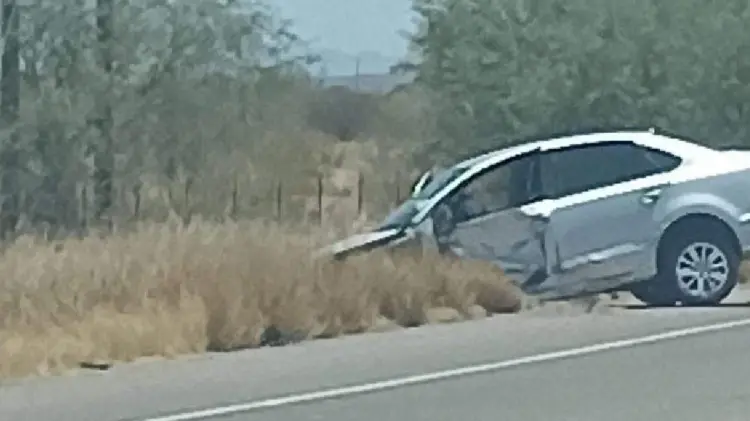 Se registra choque en carretera Hermosillo-Bahía de Kino (Foto:Tadeo Cruz/EXPRESO)