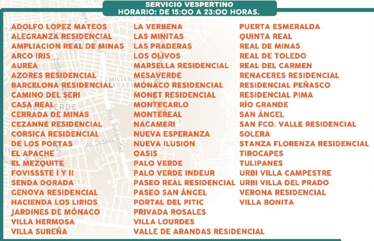 ¡No te quedes sin agua! Más de 100 colonias tendrán servicio por horas