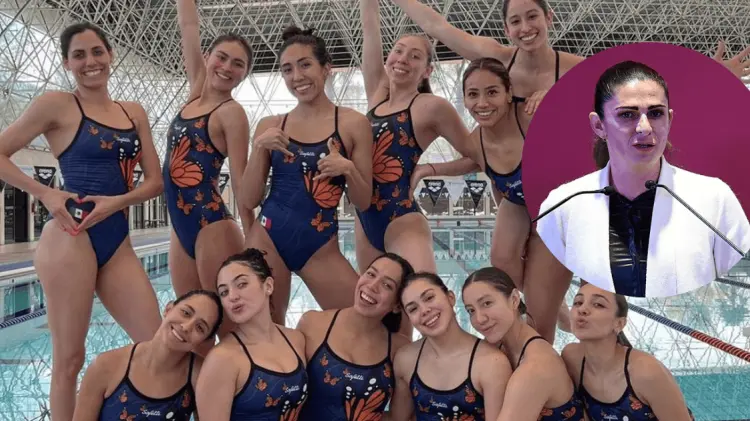 Ana Guevara se volvió a meter con el equipo mexicano de Natación Artística. (Foto: Cortesía)