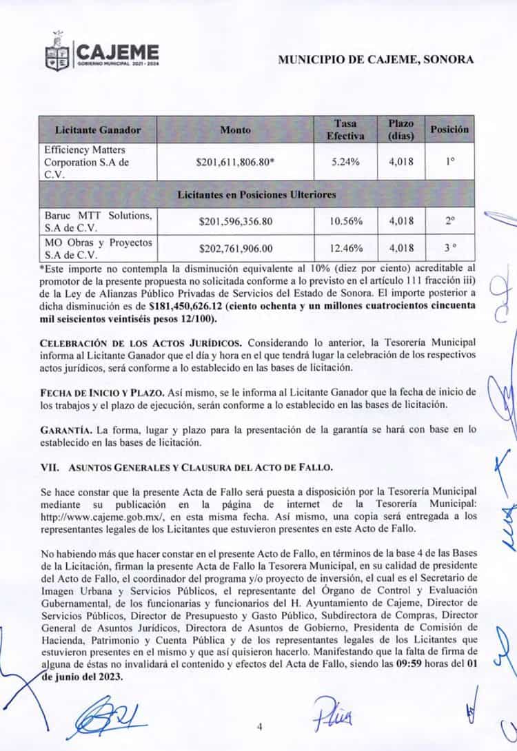 Empresa EMCO se encargará del alumbrado público de Cajeme