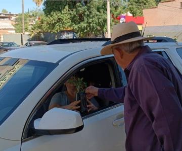 El Cachi Corrales dona plantas a nogalenses para fomentar huertos urbanos